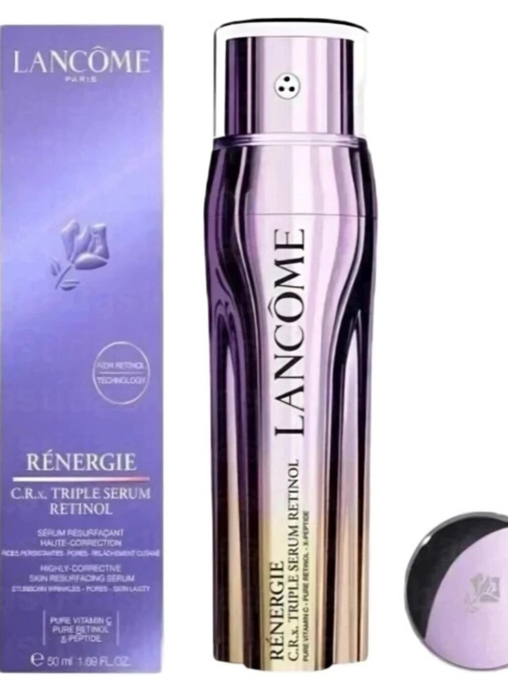 Lancome Renergie C.R.x Triple Serum RETINOL 1.7 oz / 50mL New in Box